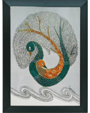 Gond Art Painting Peacock